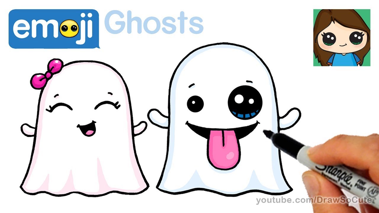 How to Draw the Ghost Emoji Super Easy