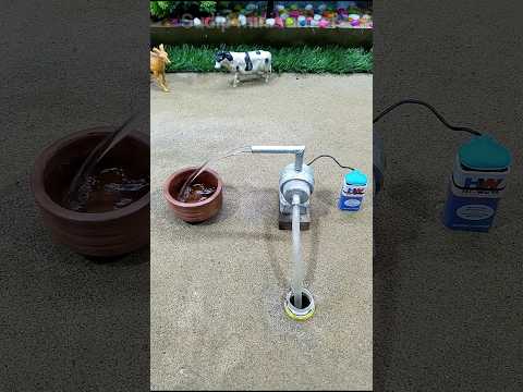 Mini motor water pump science project and mini cows water will drink videos ๐ # 503