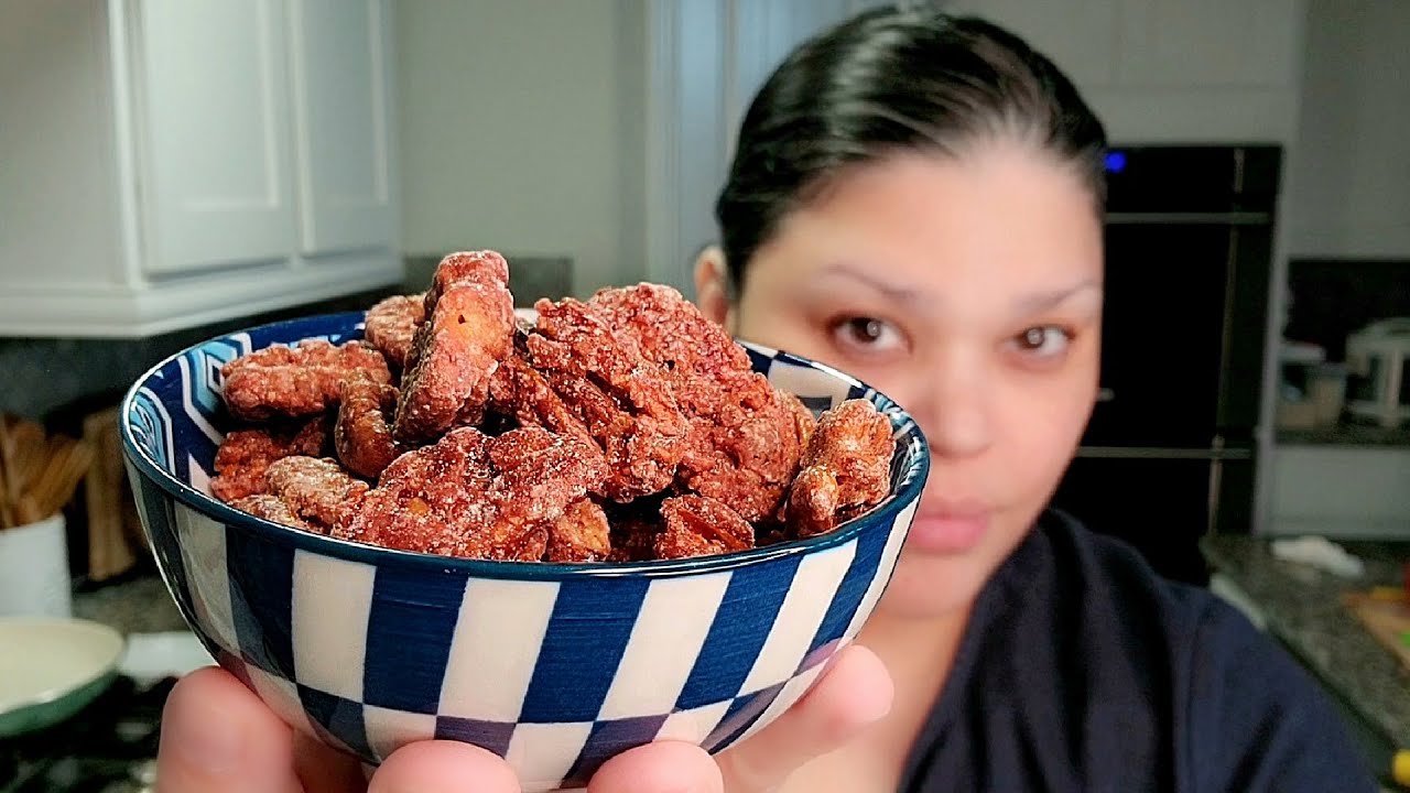 The Perfect Holiday Snack Candied Pecans Recipe VLOGMAS Day 23 Simply Mama Cooks