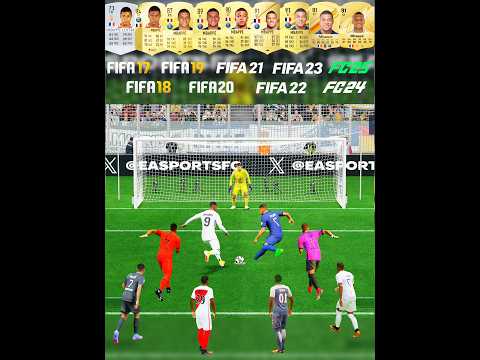 Kylian Mbappe Penalty Kicks Evolution In Every FIFA - From FIFA 17 To FC 25 #mbappe #penaltykick