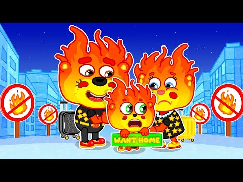 Lion Family | Fire Family Can't Rent a House in the Water City | Cartoon for Kids