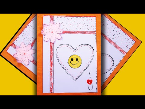 How to make Love Card / Easy to make / Miniature craft / Paper craft / school project / School Craft