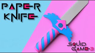 How to Make Squid Game Paper Knife 🤩 | DIY Squid Game Paper