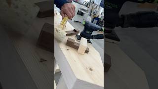 Using the ​⁠@festool-canada  RTS 400 sander to give these walnut tusk wedges a final sand