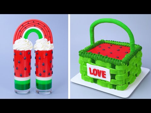 So Tasty Watermelon Cake Tutorials 🍉 Awesome DIY Homemade Cake Recipes For Your Family