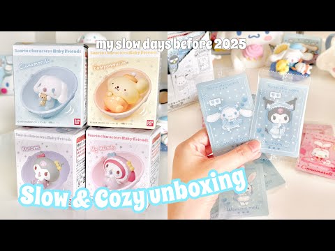 Cozy unboxing & Sanrio Christmas shopping vlog 🩵