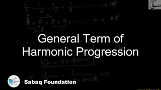 General Term of Harmonic Progression