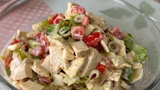 Pranzo al mare? Prova questa ricetta: INSALATA DI POLLO alla sarda, facile, veloce e nutriente! 😋