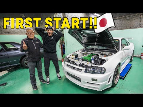 BUILDING MY DREAM R34 GTR IN JAPAN! | HIGH SPEC Engine FIRST START!!