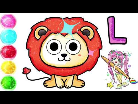 How To Draw Cute Lion Step By Step | Lion Easy Drawing & Coloring for Kids #art #baby #lion #kids