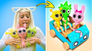 Incredible Cardboard Sprunki Racecar! 🚗📦 DIY Cool Hacks You’ll Love✨