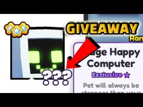 TIME to giveaway *HUGE HAPPY COMPUTER* in Pet Simulator 99 #petsim99 #roblox