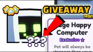 TIME to giveaway *HUGE HAPPY COMPUTER* in Pet Simulator 99 #petsim99 #roblox