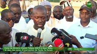 Visite du Min Cheikh Tidiane Dieye à Keur Wallu et dans des zones d’intervention de Touba Ca Kanam