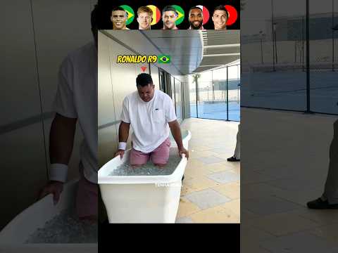 Ronaldo R9 VS DeBruyne VS Hulk VS Lacazette VS Ronaldo 7 | Ice Bath Challenge๐ฅถ๐ฅ