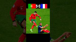 Portugal 🇵🇹 vs France 🇫🇷 5-3 😱🔥 | Cristiano Ronaldo vs Mbappé | World Cup 2026 🐐#cr7  #shorts