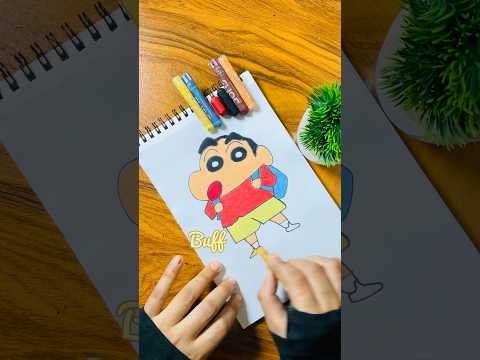 Easy Shinchan Drawing👶😱☺️#drawing#shorts#oilpastel#painting#art#easy#kidsdrawing#viral#trending