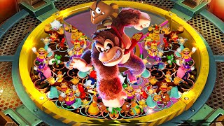 Super Mario Party - Lucky Team Color Battles - Donkey Kong and Goomba vs Mario and Shy Guy