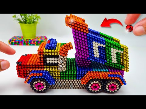 Magnet Challenge - DIY How To Make Dump Truck from Magnetic Balls | My Magnet #car #satisfying