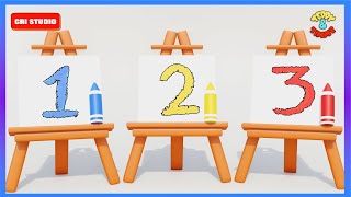 Numbers for Kids | Colors Name | 123 go | Counting | Colors for Toddlers | Pink | Red | Preschool
