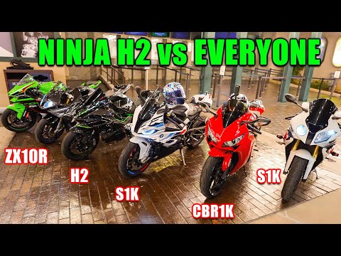 NINJA H2 Asserts DOMINANCE On 1000cc Bikes 🏁😈| ZX10r, S1000rr, CBR1000rr