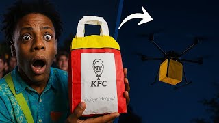 IShowSpeed Tries KFC Drone Delivery!