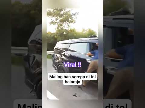 pencuri ban serep truck di jalan tol Balaraja #viralvideo #viral a