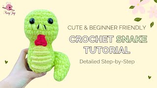 Beginner Step-by-Step Tutorial on How to Crochet a Simple Snake: Quick, Easy Crochet Snake