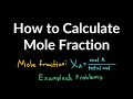 Mole Fraction and Conversions
