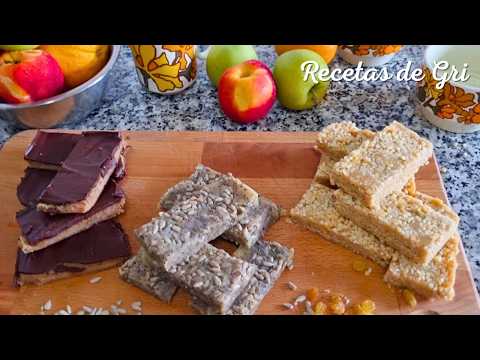 3 Recetas de Barritas Sin Gluten Energía para todo el día💪 Sin Azúcar y Sin Horno. Recetas de Gri