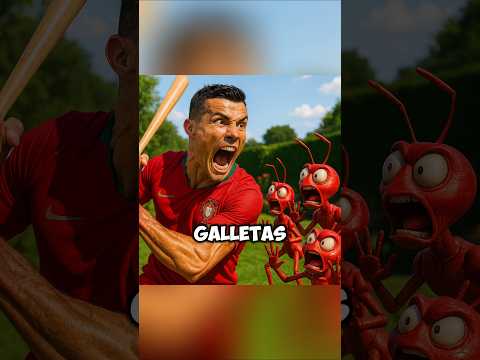 Ronaldo Lucha contra Hormigas para Recuperar sus Galletas 😱 ll #ronaldo #tungtungtungsahur #shorts