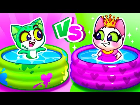 Halloween Princess VS Zombies ๐ง Swimming Pool ๐ธ Princess Dress-Up + More Stories ๐ป Purr-Purr