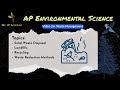 Waste Management Practices and Concerns