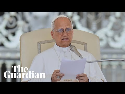 YouTube video thumbnail: Pope Leo Appeals for Peace, Says 'we Must not get Used to war'