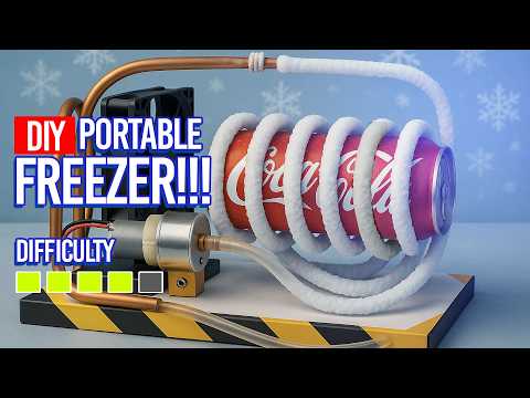 DIY Mini Fridge: Free AIR CONDITIONER with Isobutane! ❄️It Actually Works!