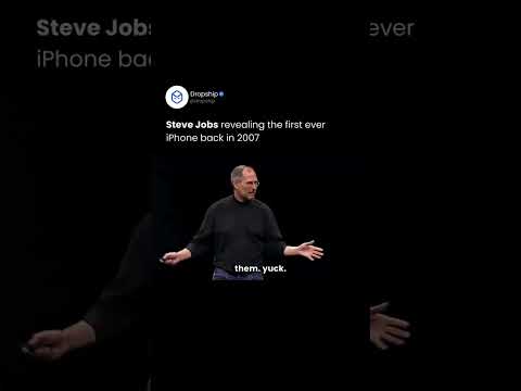 Steve Jobs revealing the first iPhone ever 🧑🏻‍💻 #iphone #stevejobs #apple