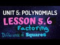 Factoring the Difference of Squares