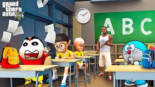 SHINCHAN 😂 FIRST DAY SCHOOL 📚 DORAEMON AND NOBITA 😂📚 || GTA V comedy || #ytshorts #viral #trending