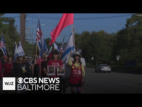 YouTube video thumbnail: Activists in Baltimore Rally in Solidarity With Gaza Hostages