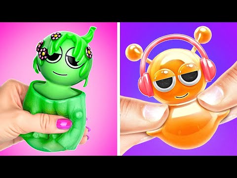 ¡Squishy Sprunki se Encuentra con Inside Out! 😍🔥 Manualidades y Fidget Creativos💡✂️