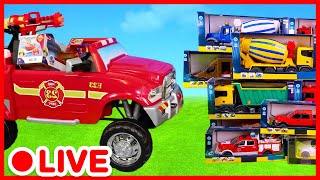 Various Toys 🚒 Fire Truck, Police Car, Excavator, Bus, Tractor & More | Toy Video for Kids | Kidibli