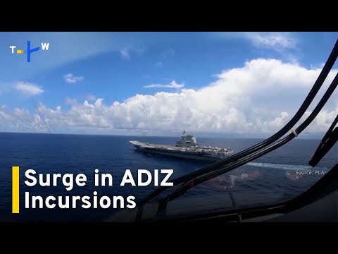 YouTube video thumbnail:  China Sends 33 Jets, Eight Naval Vessels Near Taiwan