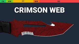Survival Knife Crimson Web Wear Preview