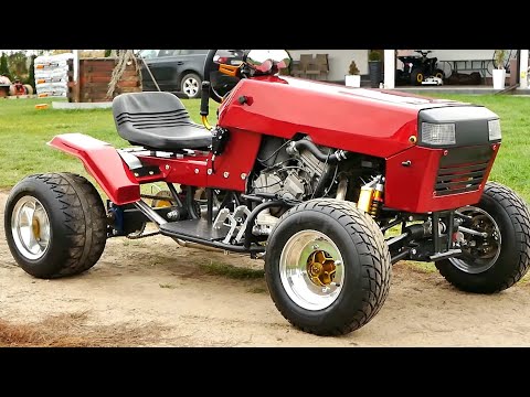 Crazy Lawn Tractor 100HP Upgrades: Lights, Foot Controls & Big Test