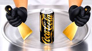 Golden Coca-Cola Ice Cream Rolls | ASMR Satisfying