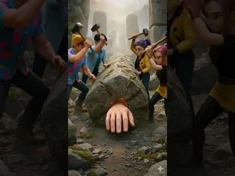 rescue Jesus from large log Rumi x Zoey x Mira - K pop Demon Hunters #jesus #kpop