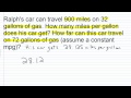 Calculating Miles Per Gallon
