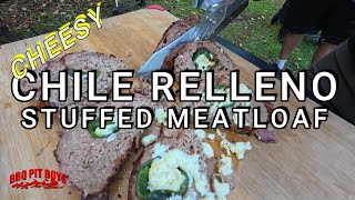 Cheesy Chile Relleno Stuffed Meatloaf