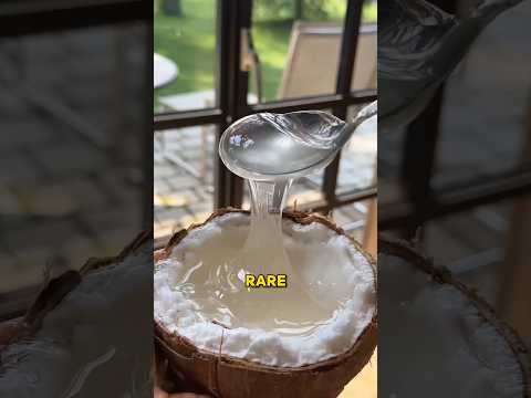 Thick jelly inside coconut😱