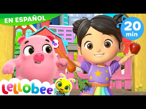 Vamos a comer saludable🌽🌶️🥕| Caricaturas - Canciones Infantiles 🎵 | Lellobee